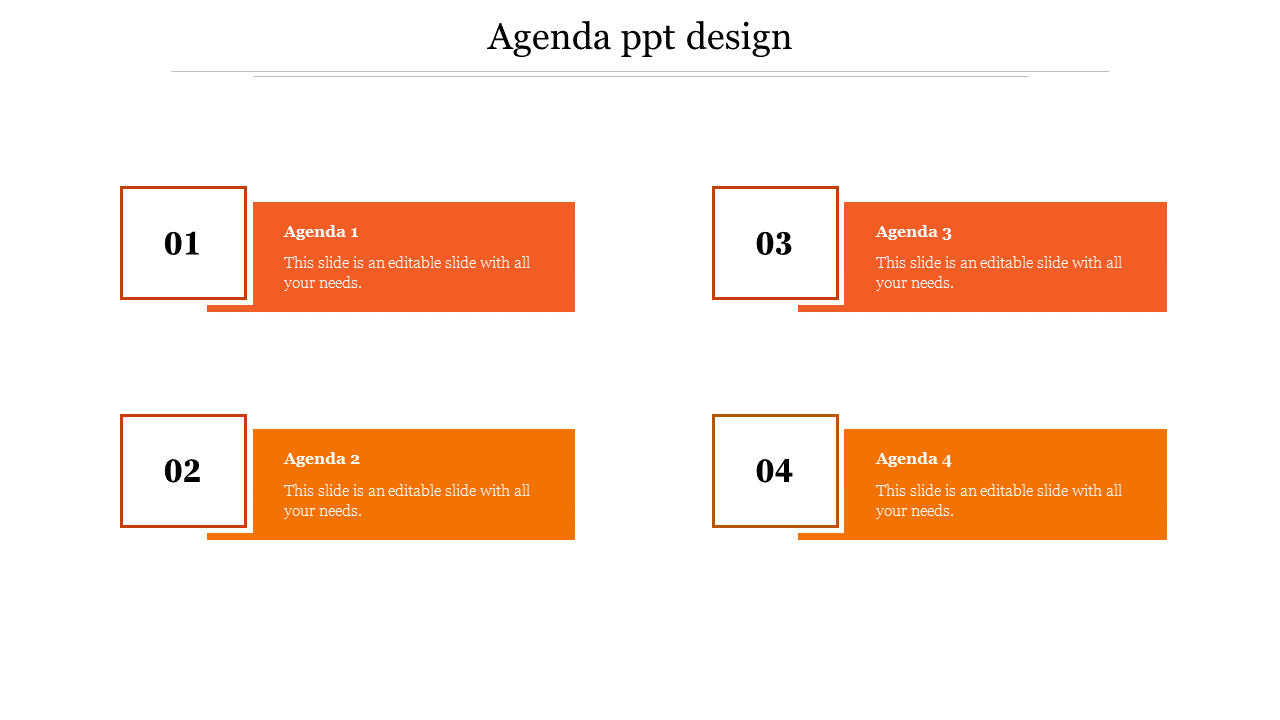agenda ppt design-4-Orange